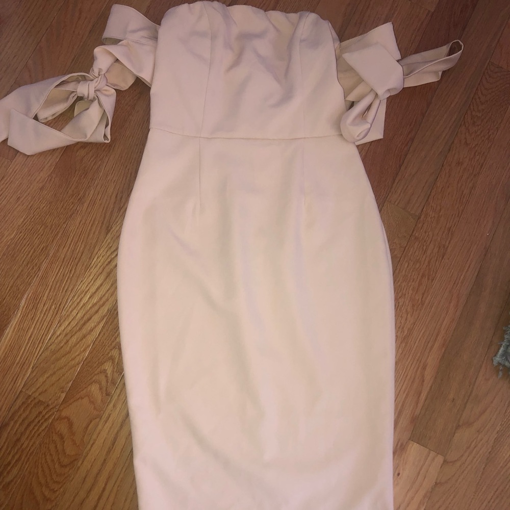 MISSGUIDED Nude Tube Body Con Dress